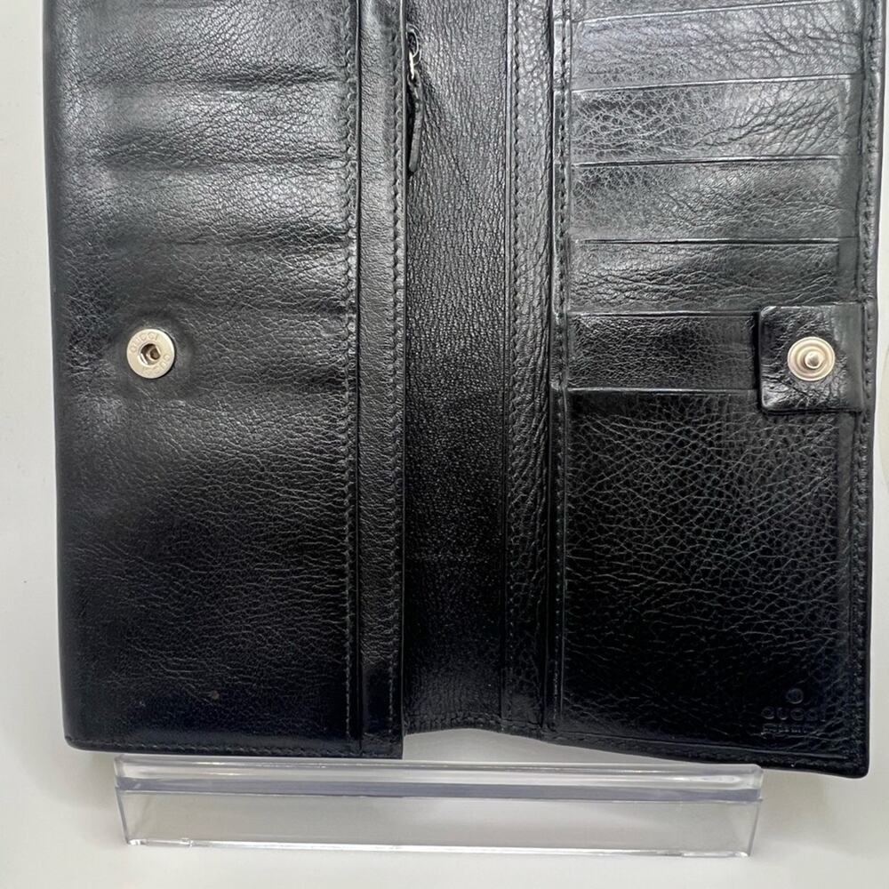 Gucci Black Leather Long Wallet - Picture 3 of 10